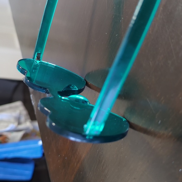 Teal Heart Glasses Translucent - Picture 3 of 5